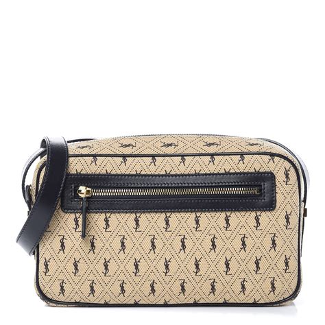 ysl monogram all over camera bag in canvas|ysl monogram crossbody bag.